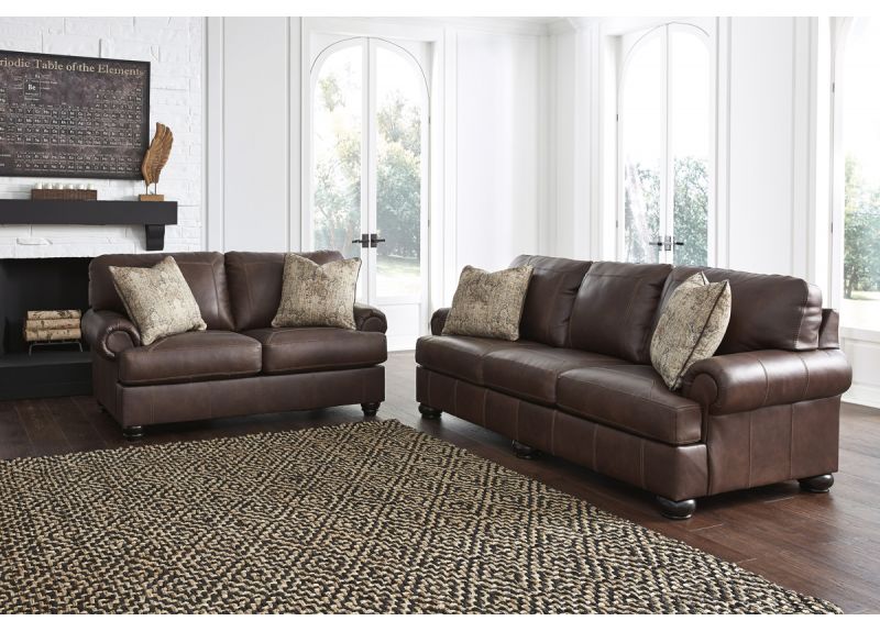 Pasley Leather Lounge Suite Set ( 2 Seater + 3 Seater )